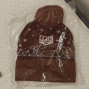 Epic Games Reddish Brown Knit Beanie